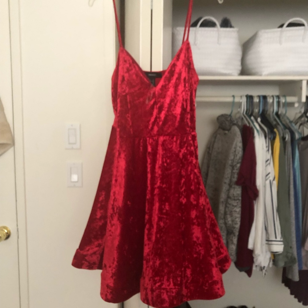 Forever 21 Red Velvet Dress